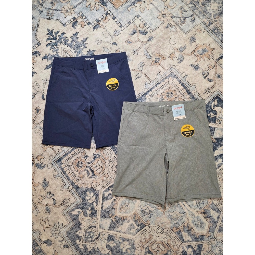 NWT Cat & Jack Boys Size 14 Husky Hybrid Quick Dry Adjustable Waist Shorts